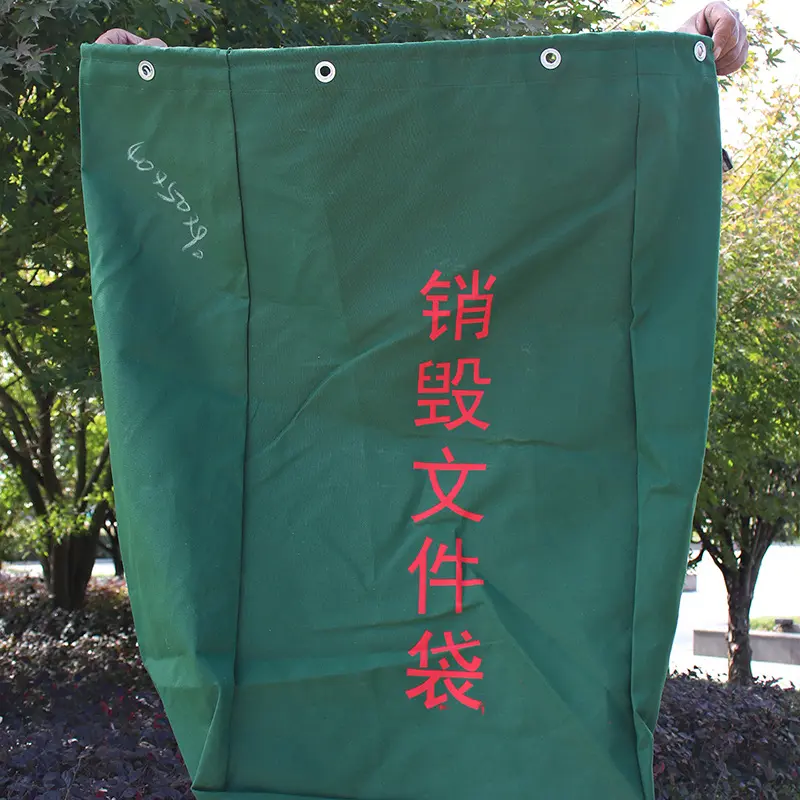 حقيبة رباط القماش القوية 12 أونصة، ذات اللون الأخضر الكبير، بحجم كبير، مع حقيبة رباط القماش المطبوعة ذات الشعار المخصص