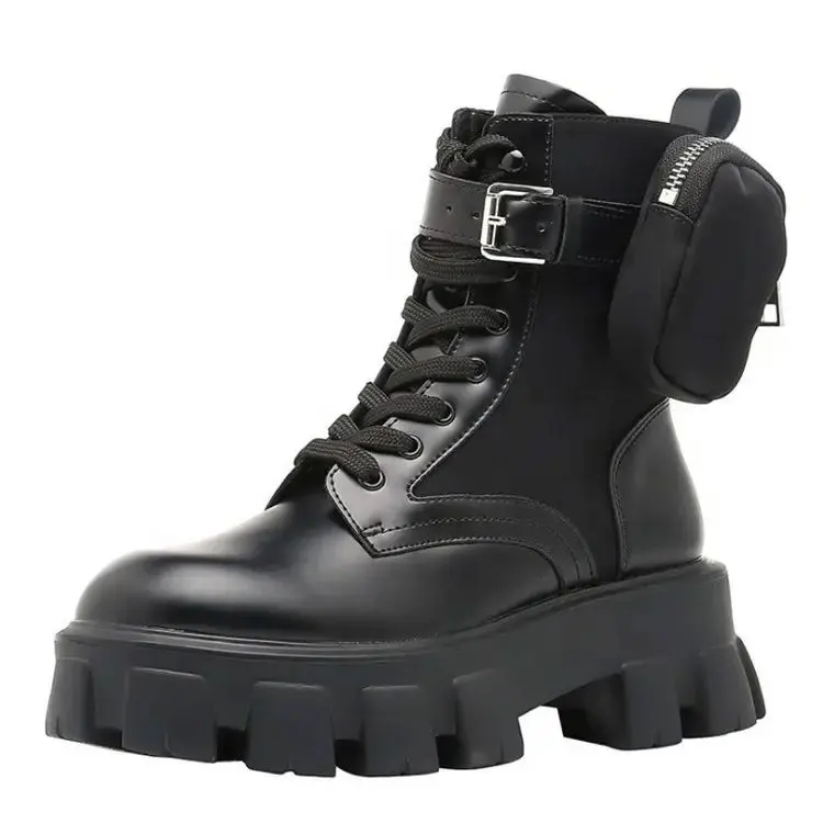 2023 vente en gros en cuir véritable de luxe marques célèbres concepteur hommes talon haut neige bottes de randonnée grosses chaussures de sécurité pour hommes