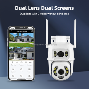 OEM 8MP 4k户外防水无线网络PTZ摄像机ICSee双镜头家用闭路电视无线安全网络摄像机 - Product Image 2