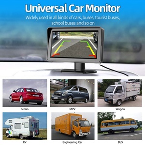 Monitor de aparcamiento de coche Universal de 4,3 pulgadas para cámara de marcha atrás pantalla a Color de respaldo RCA soporte de visualización de vehículo CVBS vista trasera 12V - Product Image 3