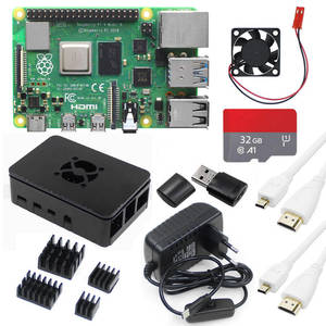 Raspberry Pi 4B Development Board Kit mit 4GB 2GB 1GB Speicher optionen 40-poliges GPIO-Header-Metall gehäuse mit Lüfter - Product Image 1