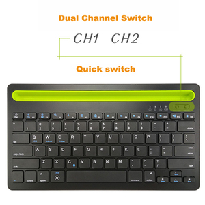 78 teclas ABS Multi-Dispositivos Teclado Bluetooth de doble canal Teclado inalámbrico recargable para tableta Teléfono - Product Image 2