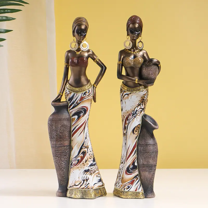 Tambor africano músico estatua arte moderno figura sala de estar Oficina decoración Interior accesorios regalos de navidad