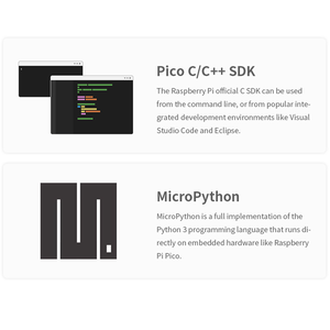 Orijinal rpraspberry ahududu Pi Pico H 264KB RAM 2MB geliştirme kurulu flaş çift çekirdekli GPIO SPI I2C UART ADC ile kontrol edilebilir PWM