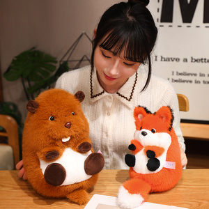 Cuddly Stuffed Marmot Toy Animal Creative Soft Cartoon Decoration Birthday Gift <strong>Plush</strong> Rabbit Fox Doll