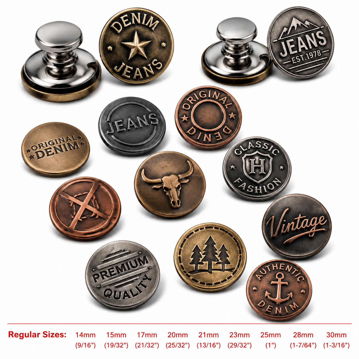 custom Jean Buttons