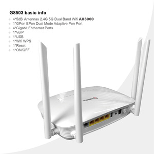 GPON epon đôi chế độ 4ge VoIP ONT Home <span class=keywords><strong>Gateway</strong></span> đơn vị băng tần kép wifi6 lưới Router FTTH mô-đun ax3000 onu sợi thiết bị quang - Product Image 6