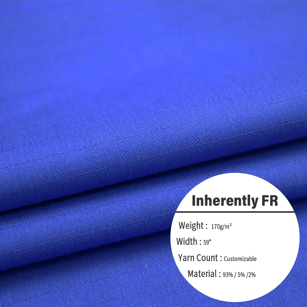 Nomex-tela de aramida Para uniforme, tela antiestática de fibra de carbono 93% + Para aramida 5% + 2%