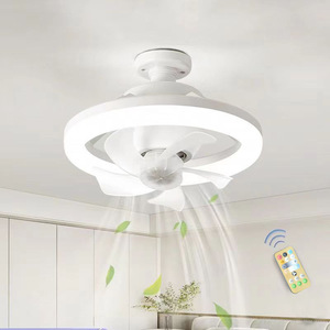智能超亮发光二极管吊扇可变三速调光家用静音强风摇头功能 - Product Image 6