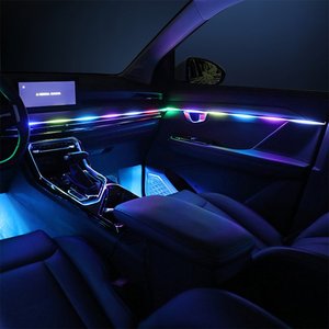 זרמים RGB סימפוניה תאורת סביבה רצועת אקריליק לרכב פנים אורות לד אוניברסליים לרכב