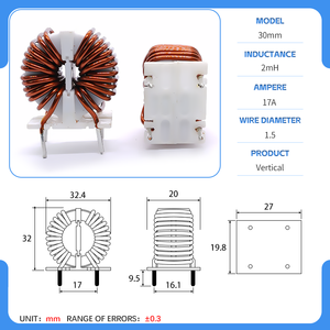 15mH Toroidal vertikal Core Mode umum <span class=keywords><strong>Choke</strong></span> Anti gangguan Filter untuk catu daya mobil arus tinggi permeabilitas tinggi - Product Image 2