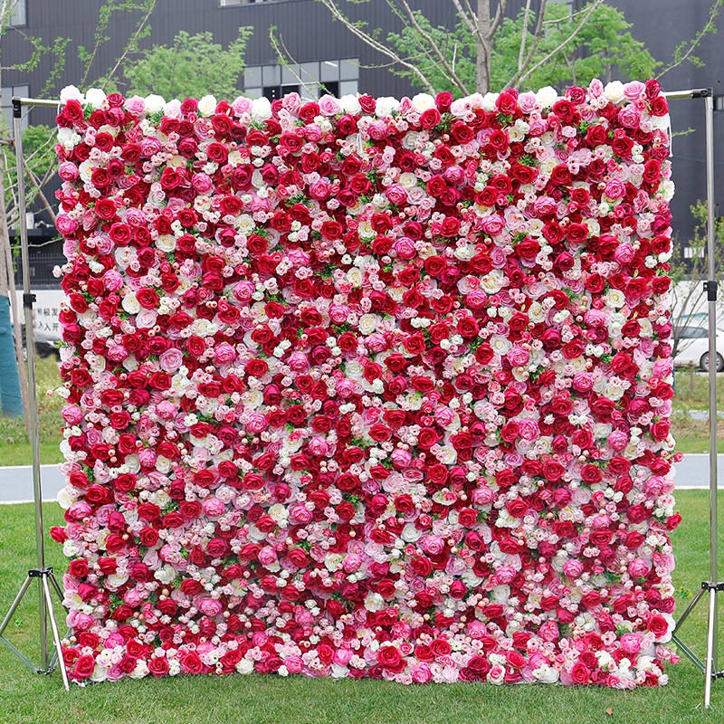 2,4x1,2 m Pared de flor roja