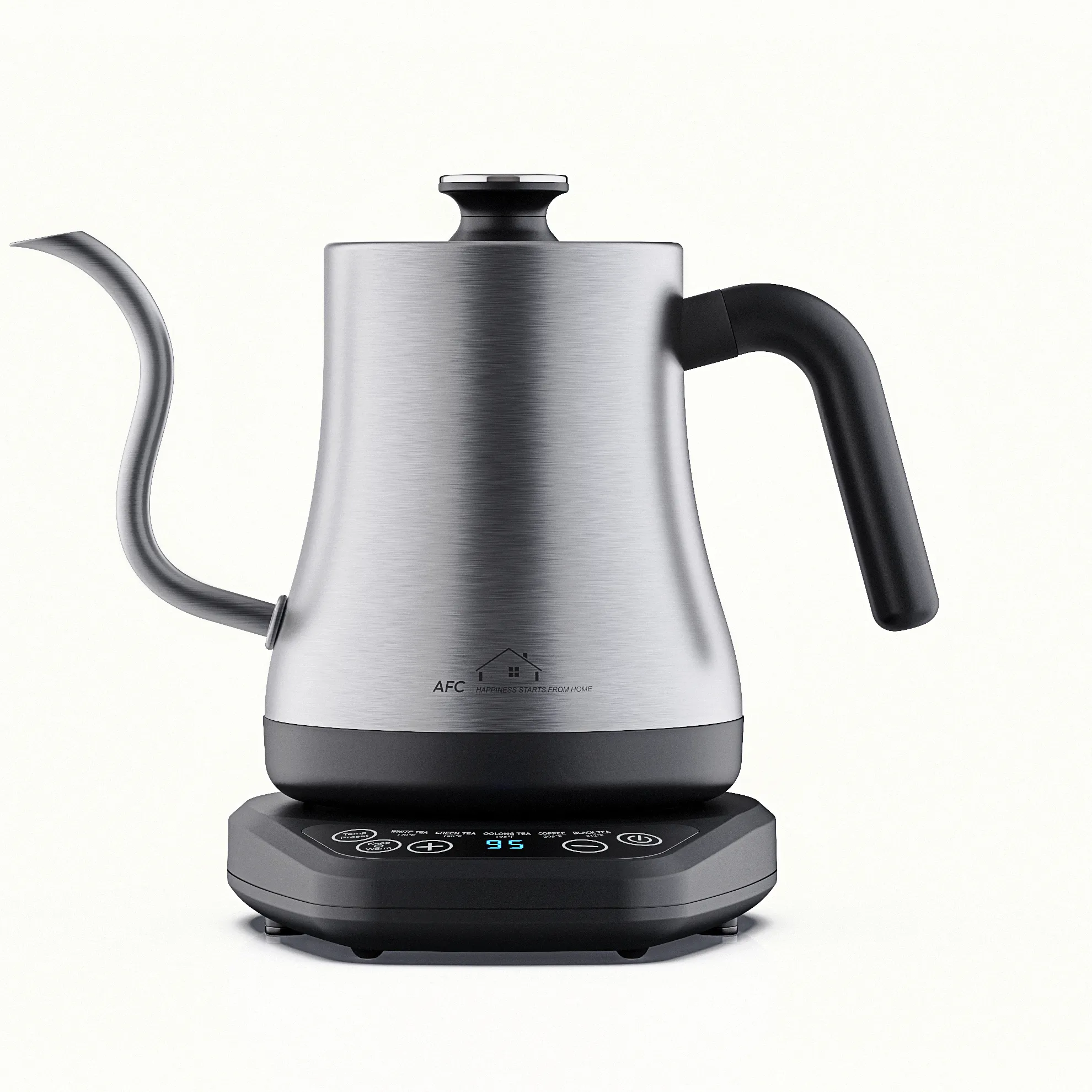 Bollitore elettrico per caffè a collo d'oca a temperatura variabile in acciaio inossidabile da 800ml per versare sul tè al caffè