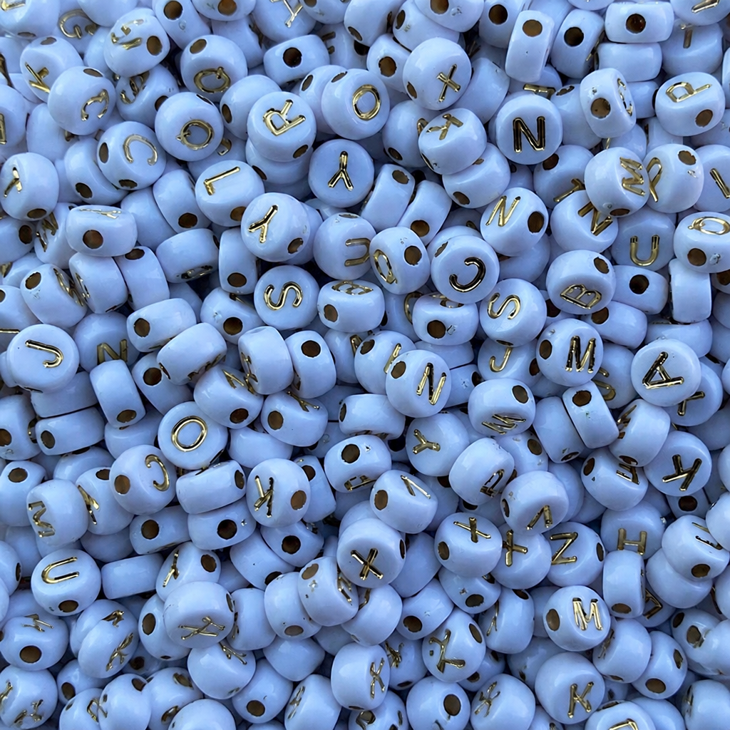 4x7mm Blanc + Or