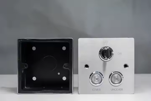 Scatola interruttore a pulsante personalizzata in acciaio inossidabile 86 con chiavi LED e custodia impermeabile per coperture per piscine e tapparella - Product Image 4