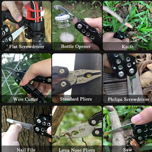 Ngoài Trời Cắm Trại Đa Công Cụ Survival Kit Công Cụ Thép Không Gỉ Tay Công Cụ Đa Chức Năng Gấp Dao Bỏ Túi - Product Image 5