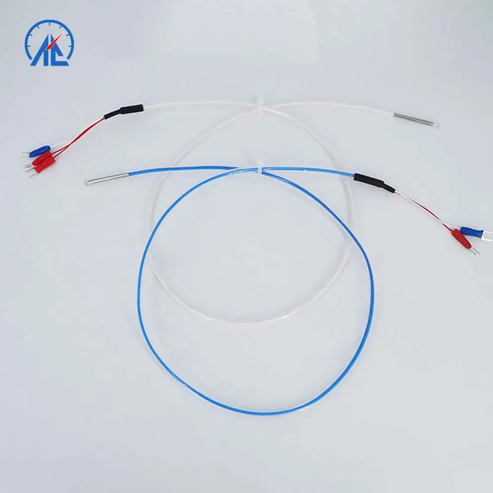 6*50mm Probe PT1000 Class A -50 To 200 3 Wire 1m 2m PTFE Wire Temperature Sensor