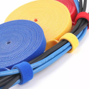 1CM Wide <strong>Hook</strong> and <strong>Loop</strong> <strong>Tape</strong> Fastening Data Cable Management Belt Strong Quiet for Clothing Multi-color <strong>Hook</strong> and <strong>Loop</strong> <strong>Tape</strong> - Product Image 4