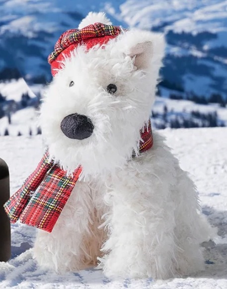 Muñeca West Highland con bufanda