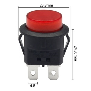 16A 250VAC 4 PIN interruttore a bilanciere a levetta pulsante microinterruttore rotondo - Product Image 3