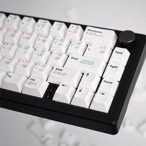 PBT Keycaps White <strong>Programmer</strong> Theme 139 Keys DYE-SUB Cherry Profile Keycap for Cherry MX Switch 61/64 <strong>Mechanical</strong> <strong>Keyboard</strong> - Product Image 5
