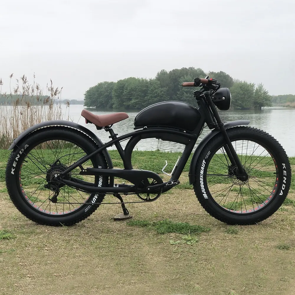 2024 nouveau rétro vintage super vélo hybride électrique gros pneu 26 pouces 1000W ebike 48V 20AH/30AH longue portée e vélo