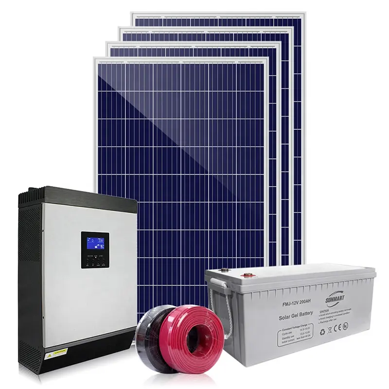 Set Lengkap 1kW Tenaga Panel Surya Sistem Energi Surya untuk Rumah