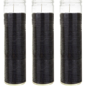 3 pcs dài đốt thời gian lọ thủy tinh màu đen không mùi 7 ngày khu bảo tồn tưởng niệm Tôn Giáo giá rẻ cầu nguyện nến Christian cầu nguyện nến - Product Image 1