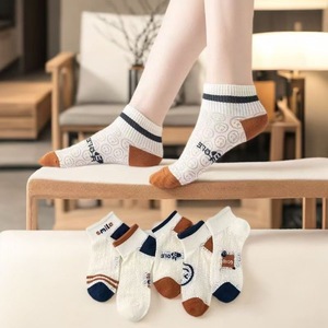 Custom Logo Patterned Cartoon <strong>Socks</strong> Thin Knitted Designer <strong>Socks</strong> with Crew Length Anti-Bacterial Feature for Summer-Wholesale - Product Image 1
