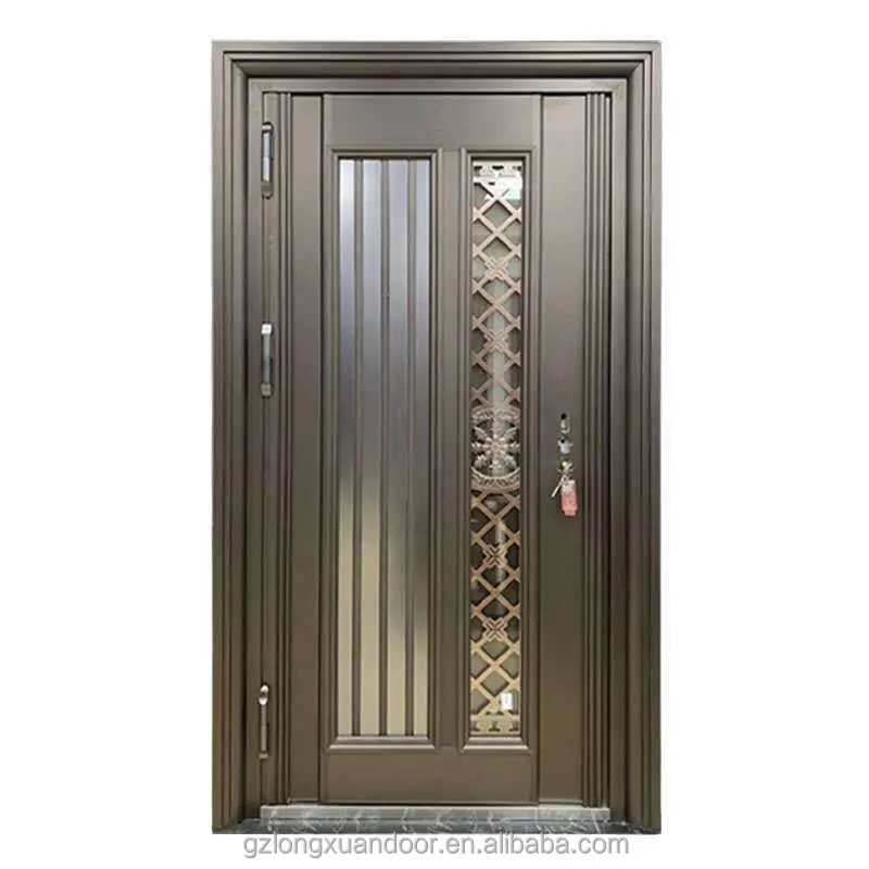 2024 moderna porta principale esterno di sicurezza in acciaio inox porta design per le case