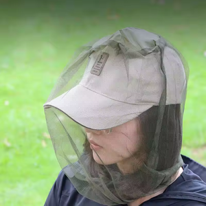 Sombrero de pesca de insectos y abejas antimosquitos sólido con red de protección facial para viajes al aire libre y acampar - Product Image 2