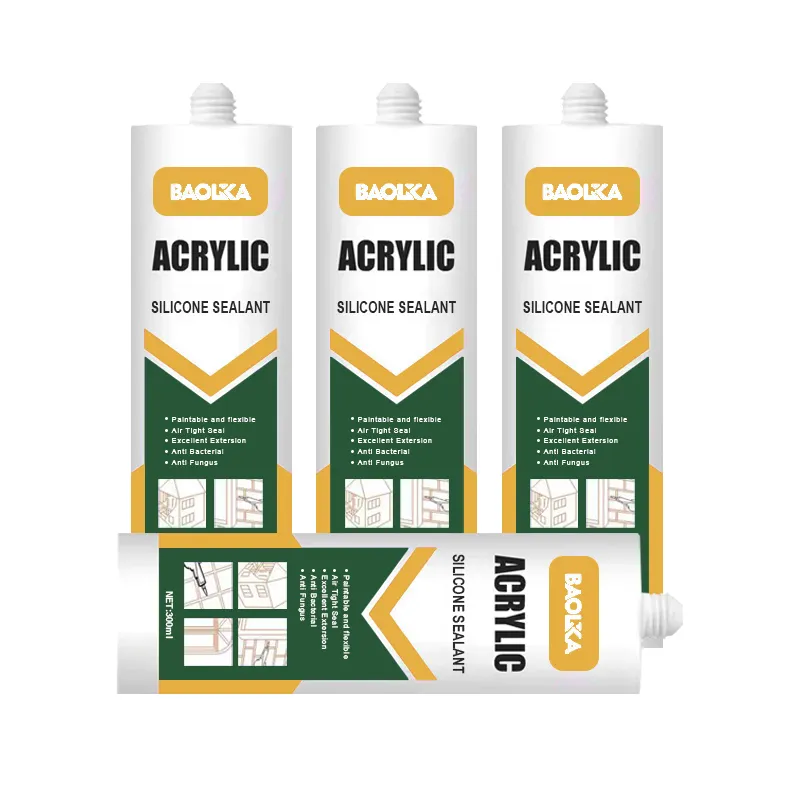 BAOLIJIA Quick Dry Exterior Silicone Caulk High Solids Acrylic Sealant Matte Finish Sealer For Acrylic Paint