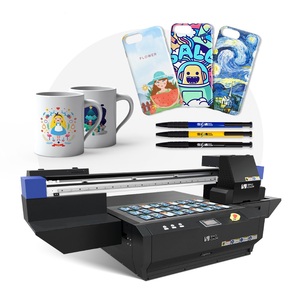 Professional A1 90*60cm Size I1600 I3200 Heads 2400dpi Wide Mug Souvenir 6090 UV Rotary Flatbed <strong>Printer</strong> with Visual Positioning - Product Image 1