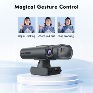 2K AI otomatik izleme jest kontrolü Webcam kilit yüz izleme 2x dijital Zoom 6 eksenli jiroskop EPTZ kamera canlı akışı için - Product Image 2