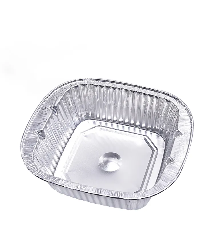 Vòng nấu nhôm Bát Khay hộp Chảo container với nắp disposables nhôm lá mỏng