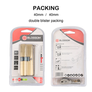 Khóa Cửa Phòng Tắm Chiều Dài 80Mm Cấu Hình Châu Âu 40Mm + 40Mm Khóa Bằng Đồng Mở Đơn Với Các Phím Núm Xoay Xi Lanh - Product Image 5