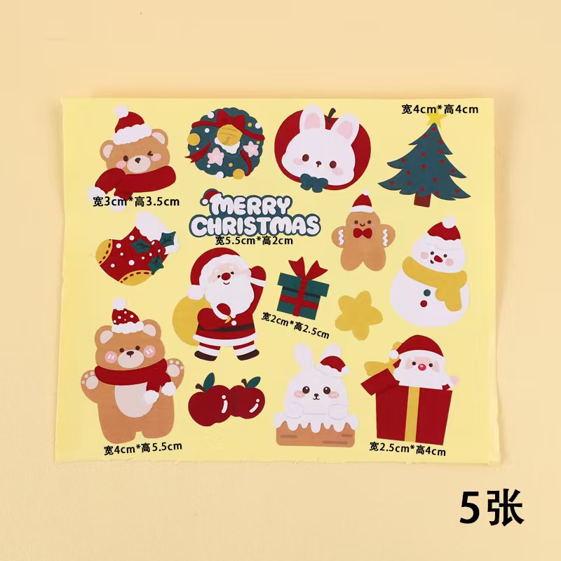 5 Christmas stickers