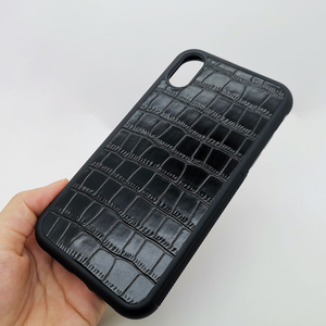 iPhone 12 pro max热箔标志定制真皮鳄鱼皮手机套