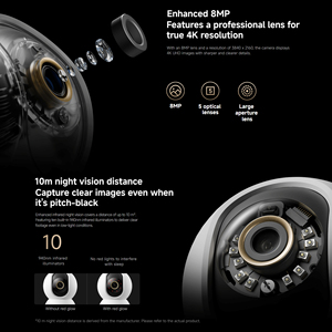 Original for Xiaomi Smart <strong>Camera</strong> C700 4K Ultra-HD Dual-band Wi-Fi 6 BT5.3 Flagship AI Chip 360&deg; Intelligent Detection Monitor - Product Image 3