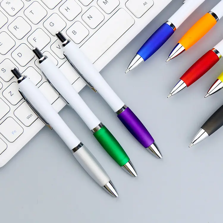 El mejor bolígrafo barato Click Pen promocional con logotipo personalizado Los bolígrafos imprimen logotipo personalizado