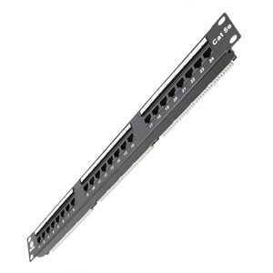 EXC high quality 19'' Cat5E CAT6 24 <strong>port</strong> 48 <strong>port</strong> blank <strong>patch</strong> <strong>panel</strong> with cable management RJ45 19 Inch 24 <strong>Port</strong> <strong>Patch</strong> <strong>Panel</strong> Used - Product Image 5