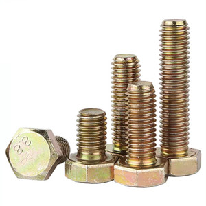 Fabrika ANSI ASME B18.2.1 SAE J429 sınıf 2 5 8 sarı çinko altıgen cıvata tam dişli cıvata - Product Image 4