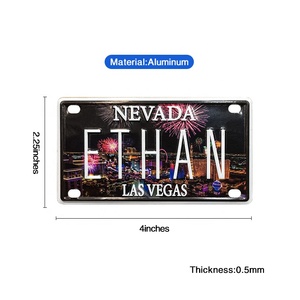 Hoge Kwaliteit Gepersonaliseerde Mini Fiets Aluminium Bord Nevada Auto Naam Nummerplaat Stempelen Reliëf Aangepaste Kleuren - Product Image 2