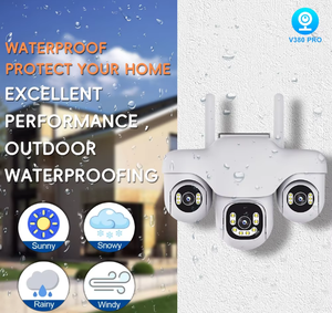 Regis 6MP IP-Kamera Wifi 3 Objektiv 3 Bildschirm 3ptzs Steuerung durch APP Outdoor Security Wasserdichtes CCTV-Netzwerk V380 Pro 4G Kamera