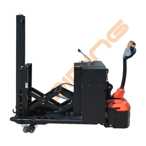 Semi <strong>Automatic</strong> Electric Straddle Portable <strong>Loading</strong> <strong>and</strong> <strong>Unloading</strong> Forklift Rotating Clamp Paper Roll Lifter Stacker