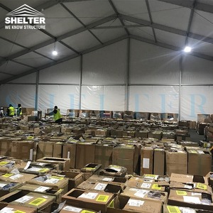 מבני מחסן זמניים ניידים טרומיים אוהל מחסן אלומיניום קל לאחסון תעשייתי