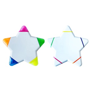 为学生定制5合1星形荧光笔绘图笔单Opp包装 - Product Image 1