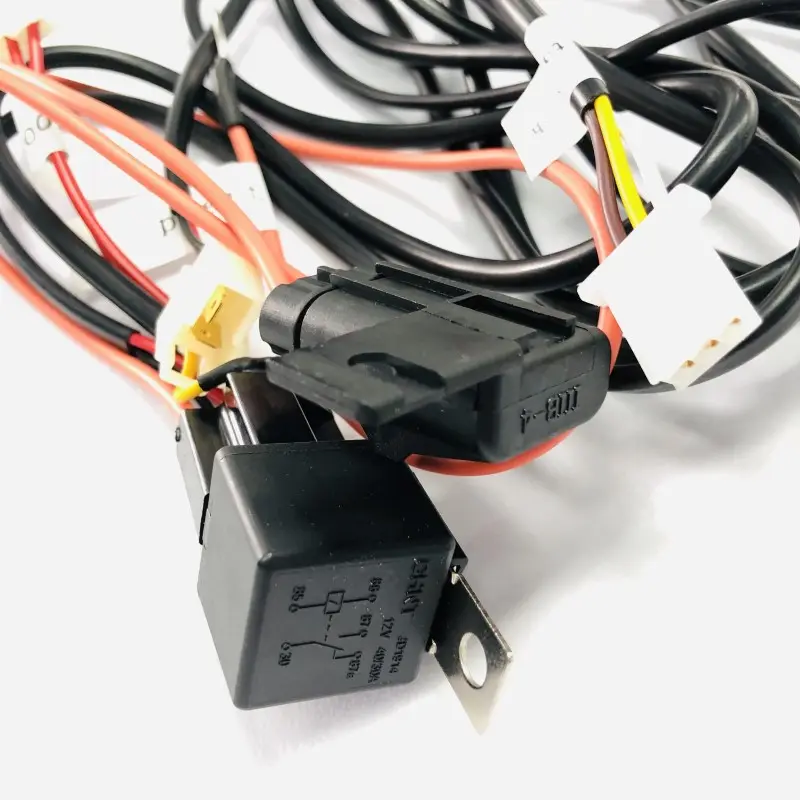 Custom motorcycle light bar relay wiring harness full kit