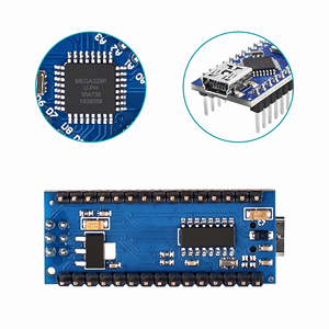 Nano 3.0 ATmega328P 5V16MhzコントローラーボードCH340USBドライバーMINIUSB Nano V3.0、Arduinoと互換性のあるケーブル付き - Product Image 2