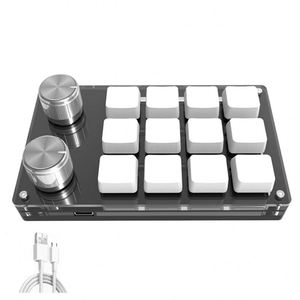热卖12键宏机械键盘2旋钮编程DIY机械键盘单手全可编程键盘 - Product Image 2